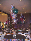sparkling decor w/ big balloons 