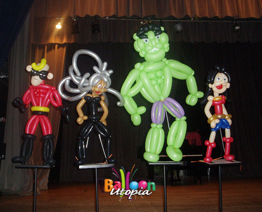 4' tall superhero paradies are sure to attract attention