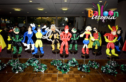 Superhero themed centerpieces for private event 