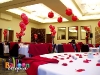 Overall room decor for Valentine\'s event